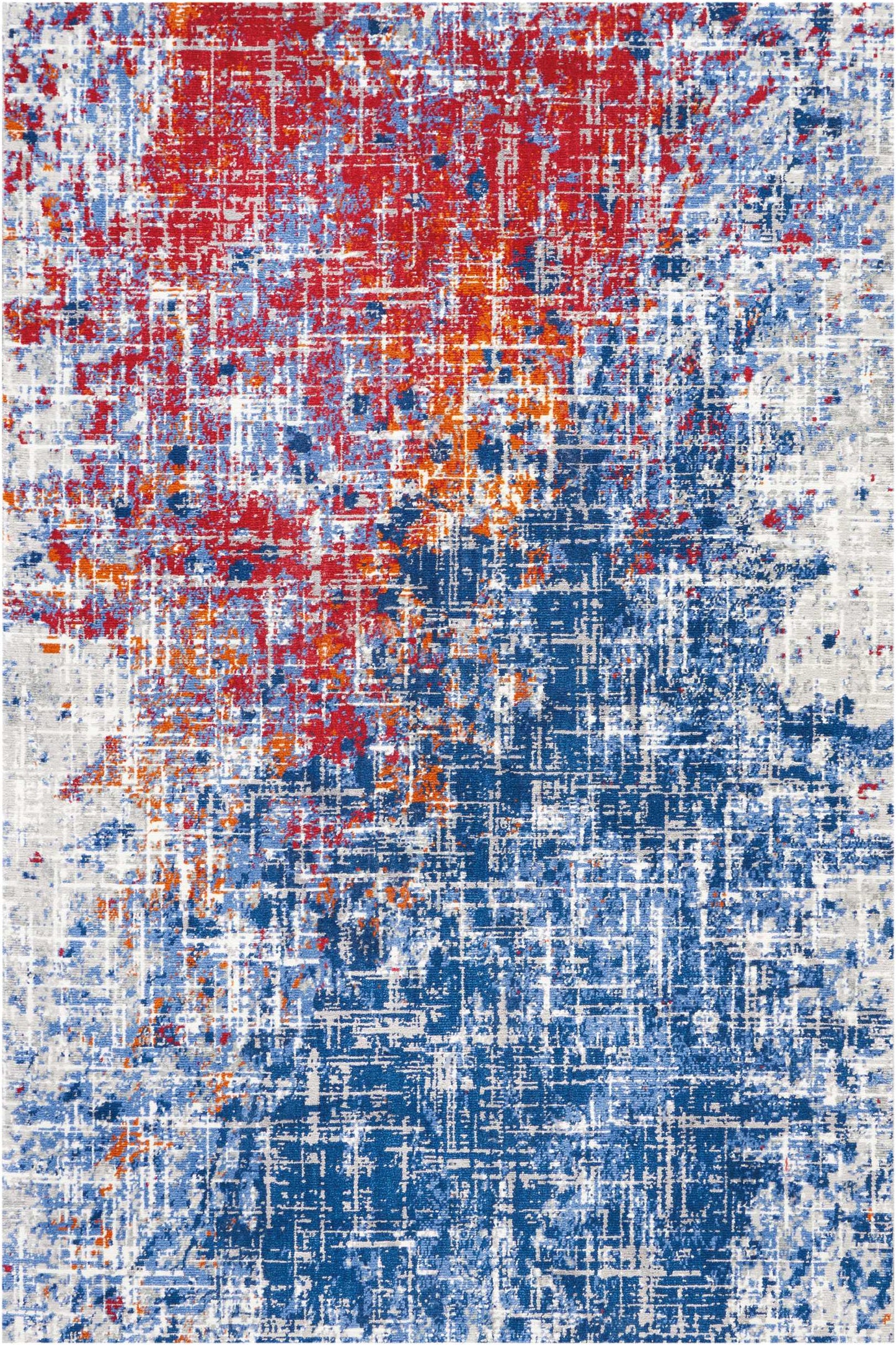Nourison Home Twilight TWI25 Red Blue Contemporary Loom Rug