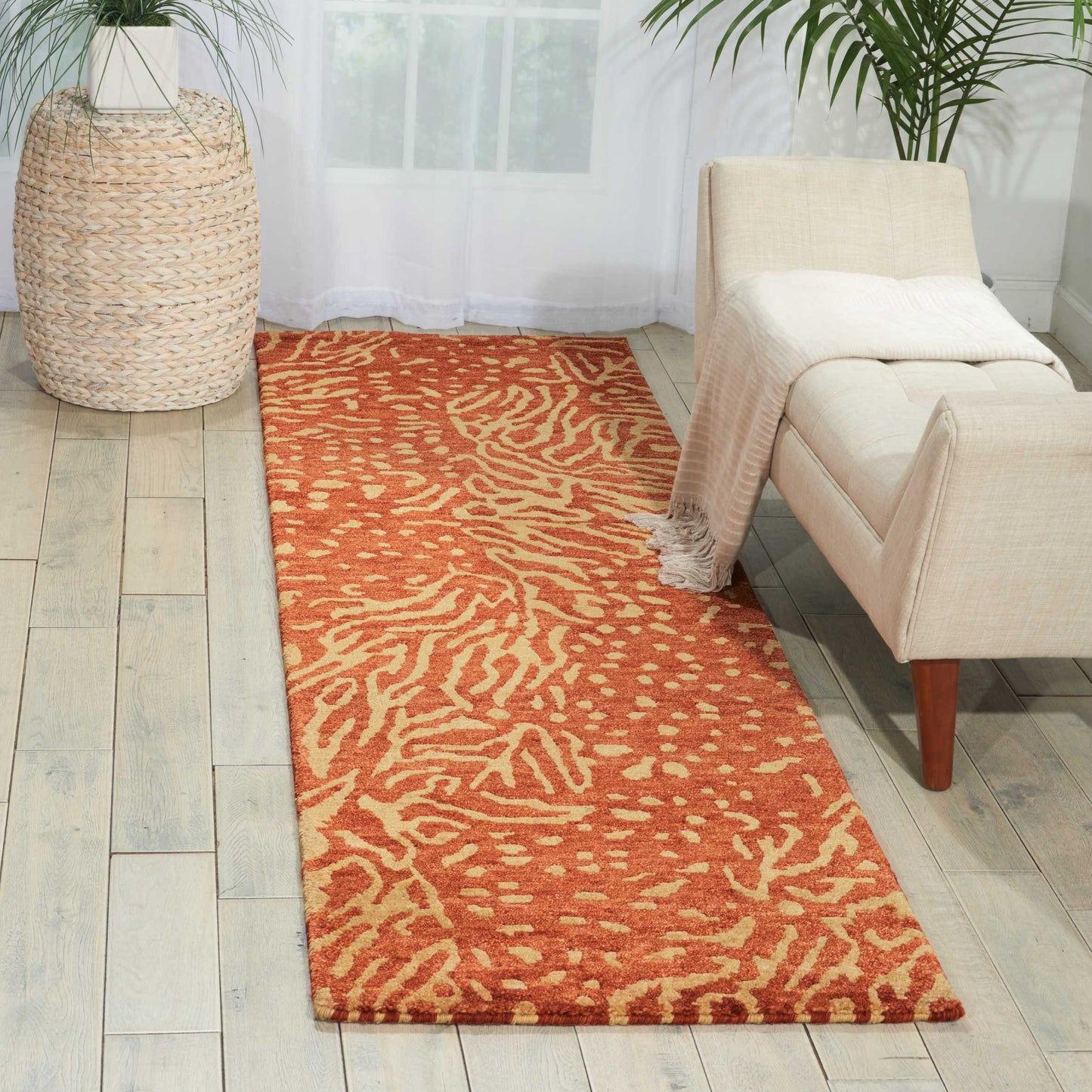 Nourison Home Tahoe Modern MTA02 Rust Beige  Contemporary Knotted Rug