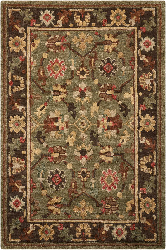 Nourison Home Tahoe TA10 Green  Traditional Knotted Rug