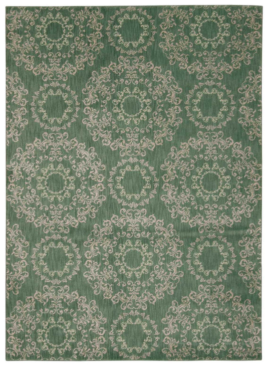 Nourison Home Tranquility TNQ03 Light Green  Transitional Machinemade Rug