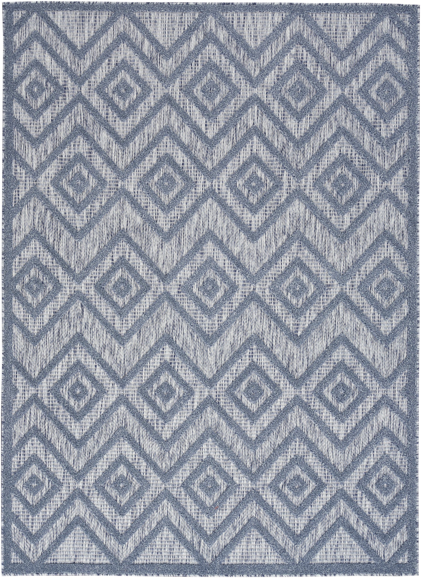 Nourison Home Versatile NRV01 Denim Blue  Contemporary Flat Weave Rug