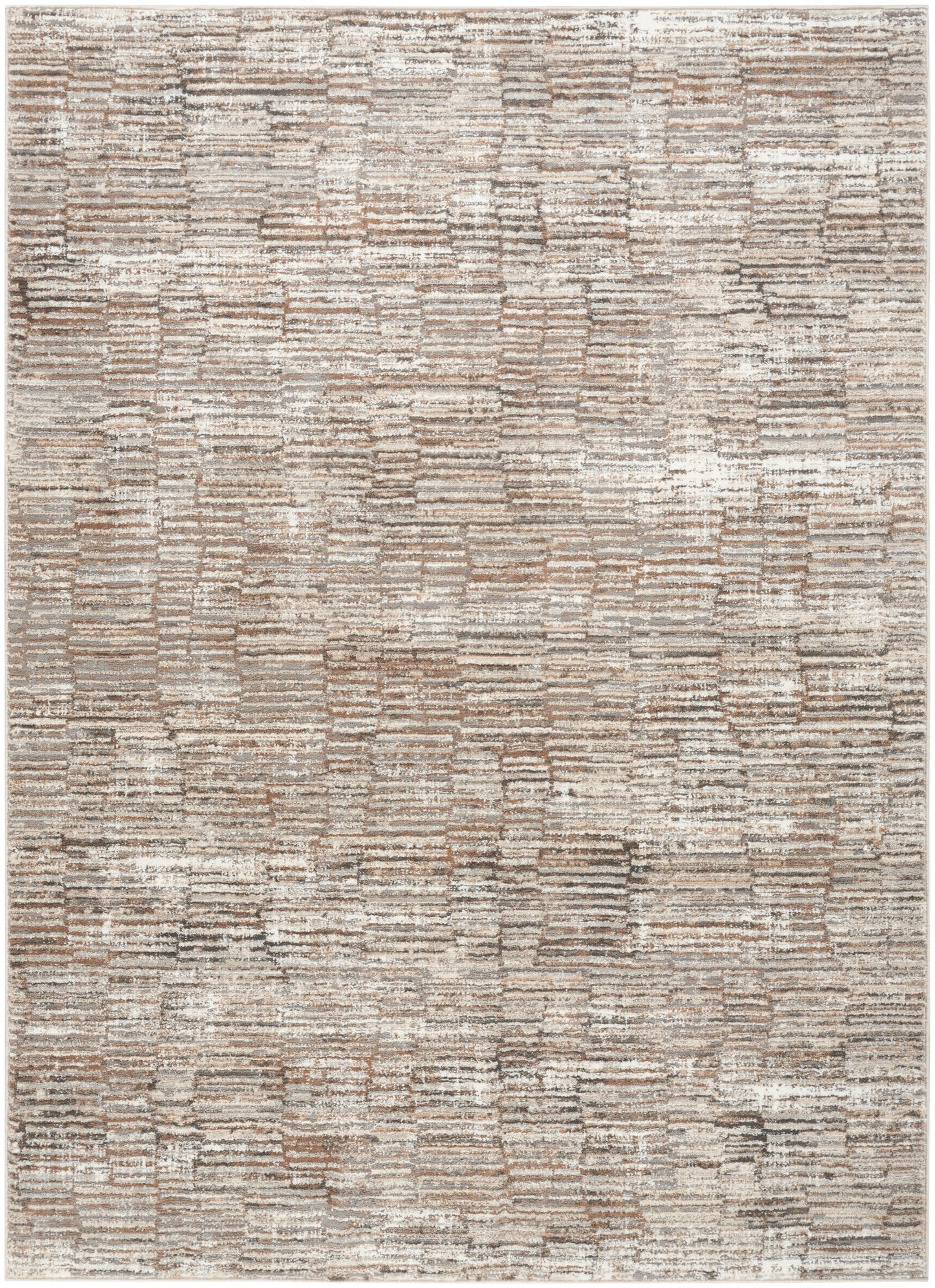 Nourison Home Sustainable Trends SUT06 Ivory Mocha  Contemporary Machinemade Rug