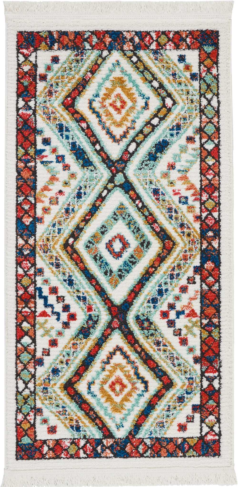Nourison Home South Western NAV02 White Transitional Machinemade Rug