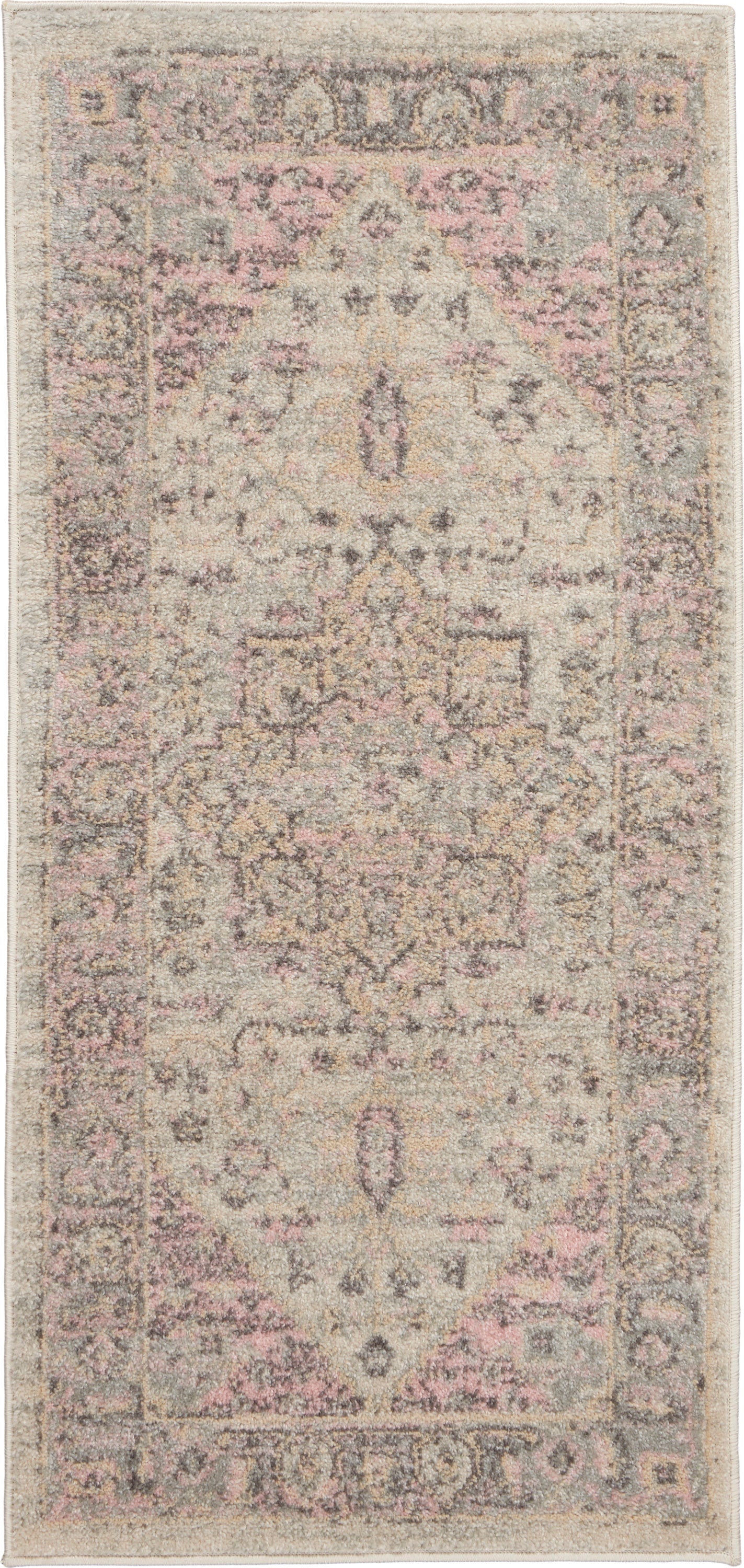 Nourison Home Tranquil TRA06 Ivory Pink Transitional Machinemade Rug