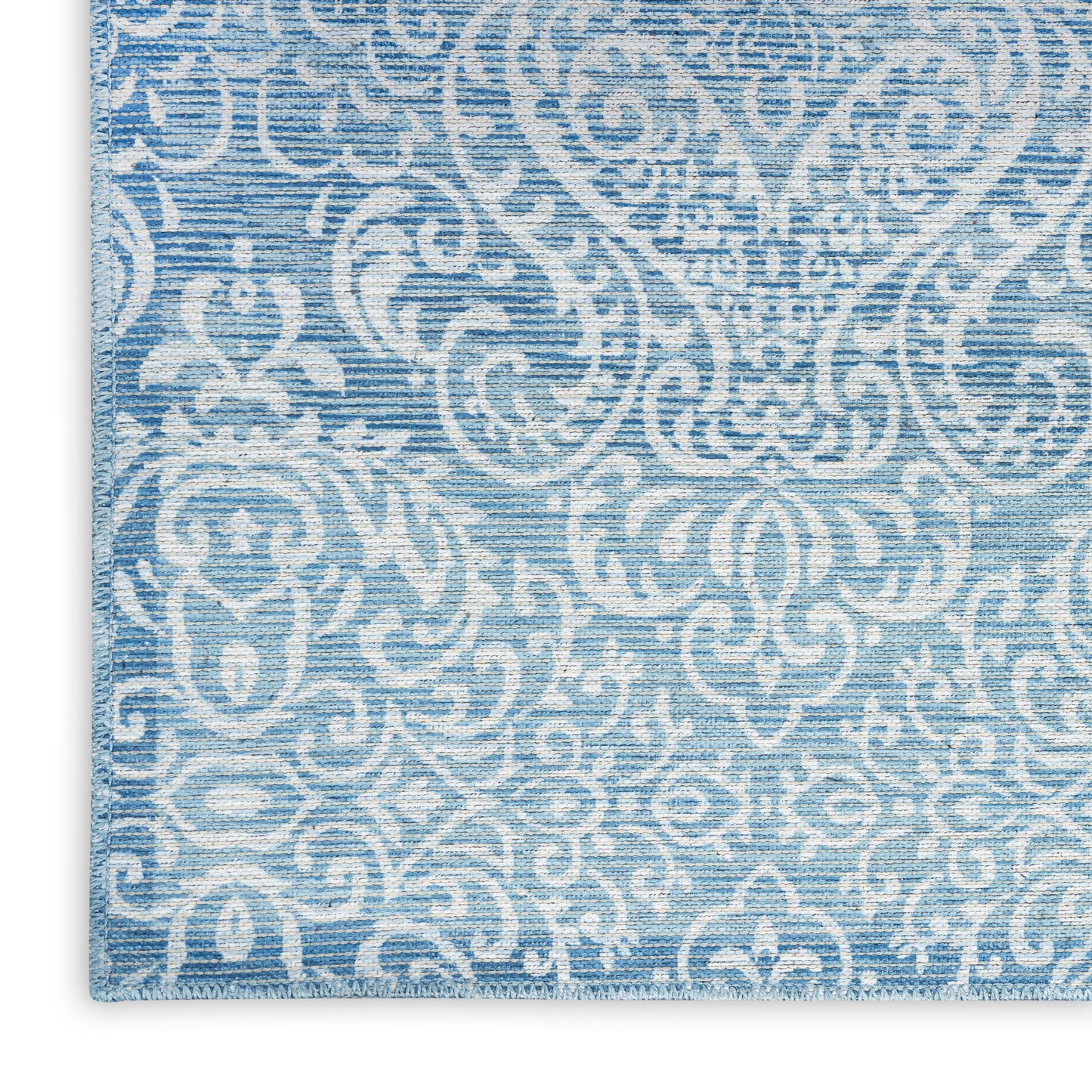 Waverly Washables Collection WAW03 Aqua  Contemporary Machinemade Rug