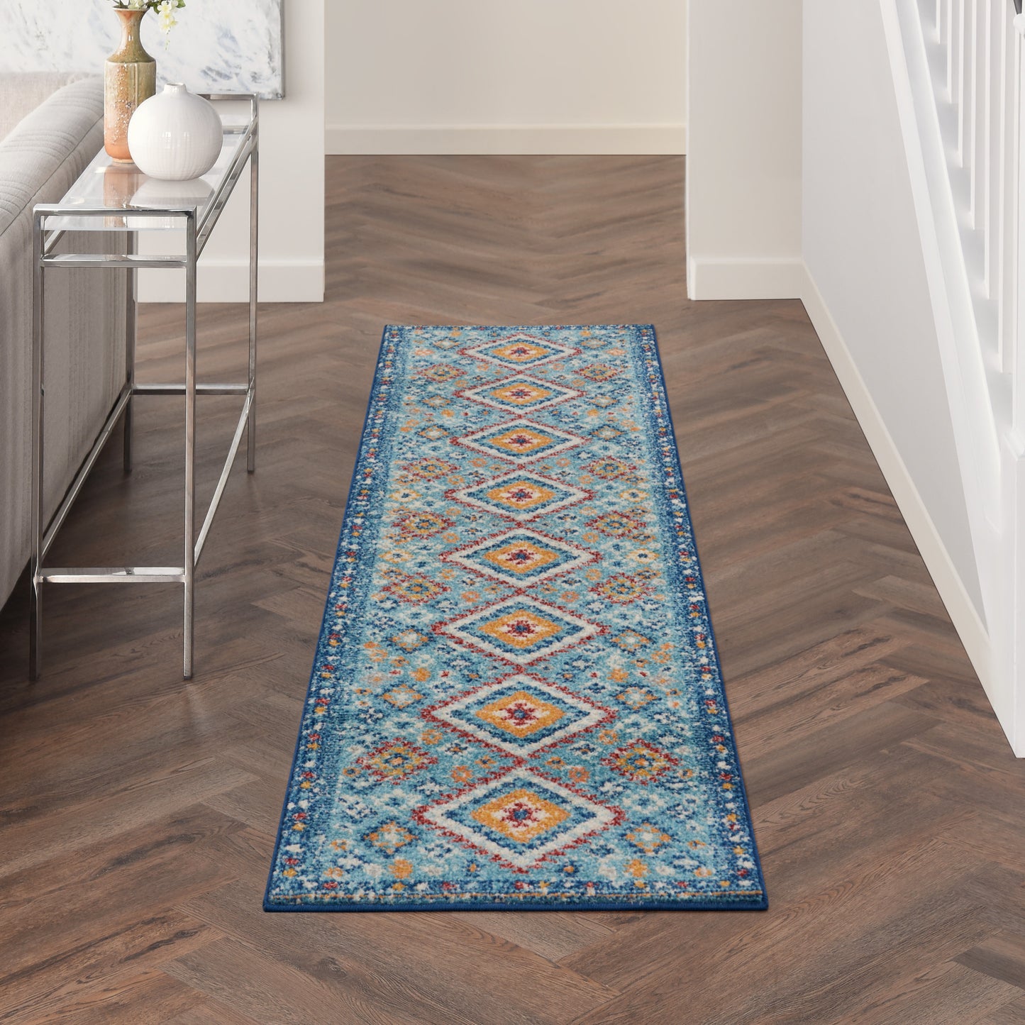 Nourison Home Passion PSN47 Blue Multicolor  Transitional Machinemade Rug