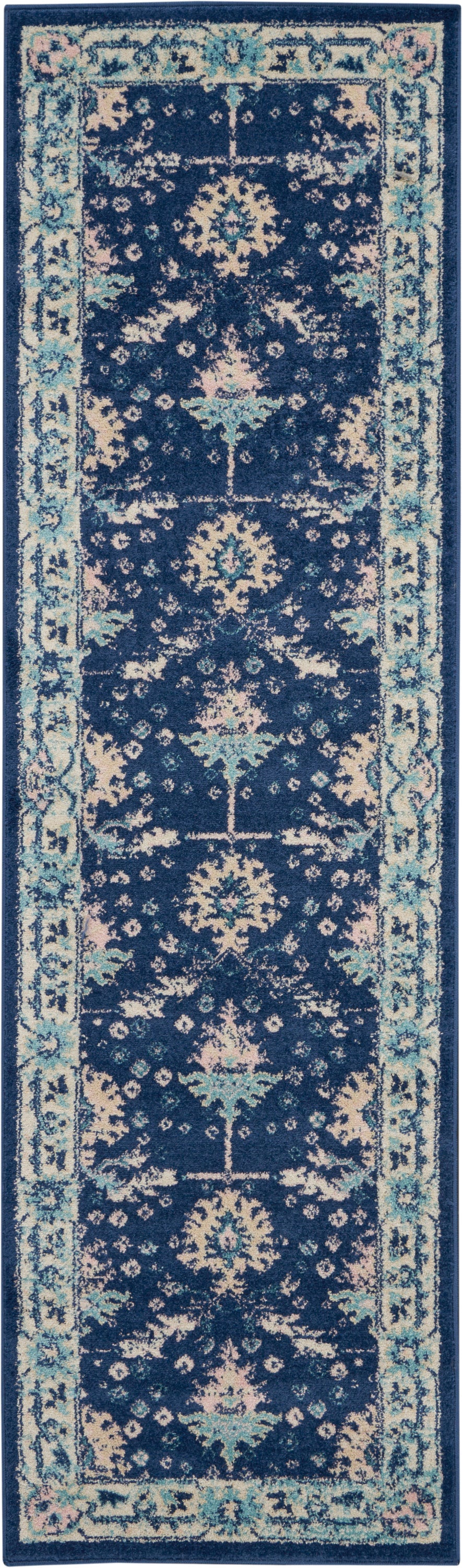 Nourison Home Tranquil TRA10 Navy Ivory  Traditional Machinemade Rug