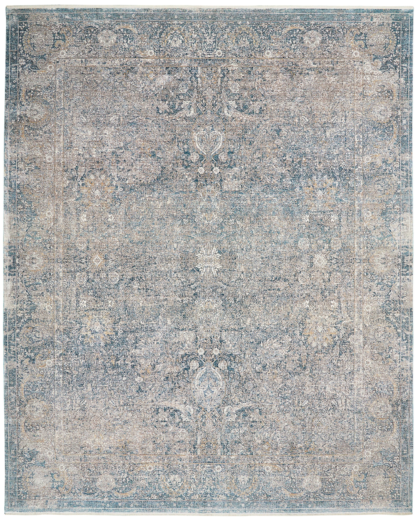 Nourison Home Starry Nights STN01 Cream Blue  Traditional Woven Rug