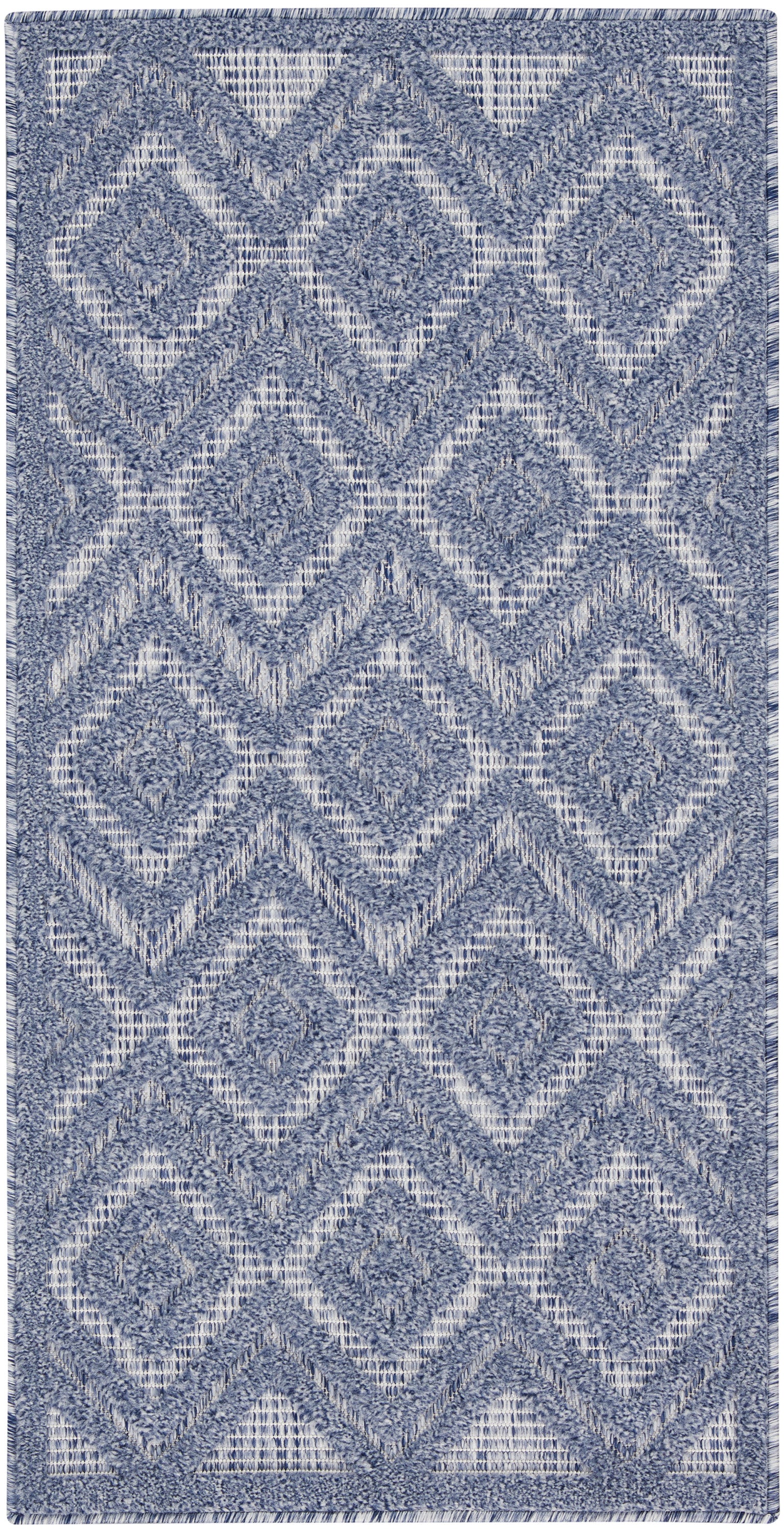 Nourison Home Versatile NRV01 Denim Blue Contemporary Flat Weave Rug