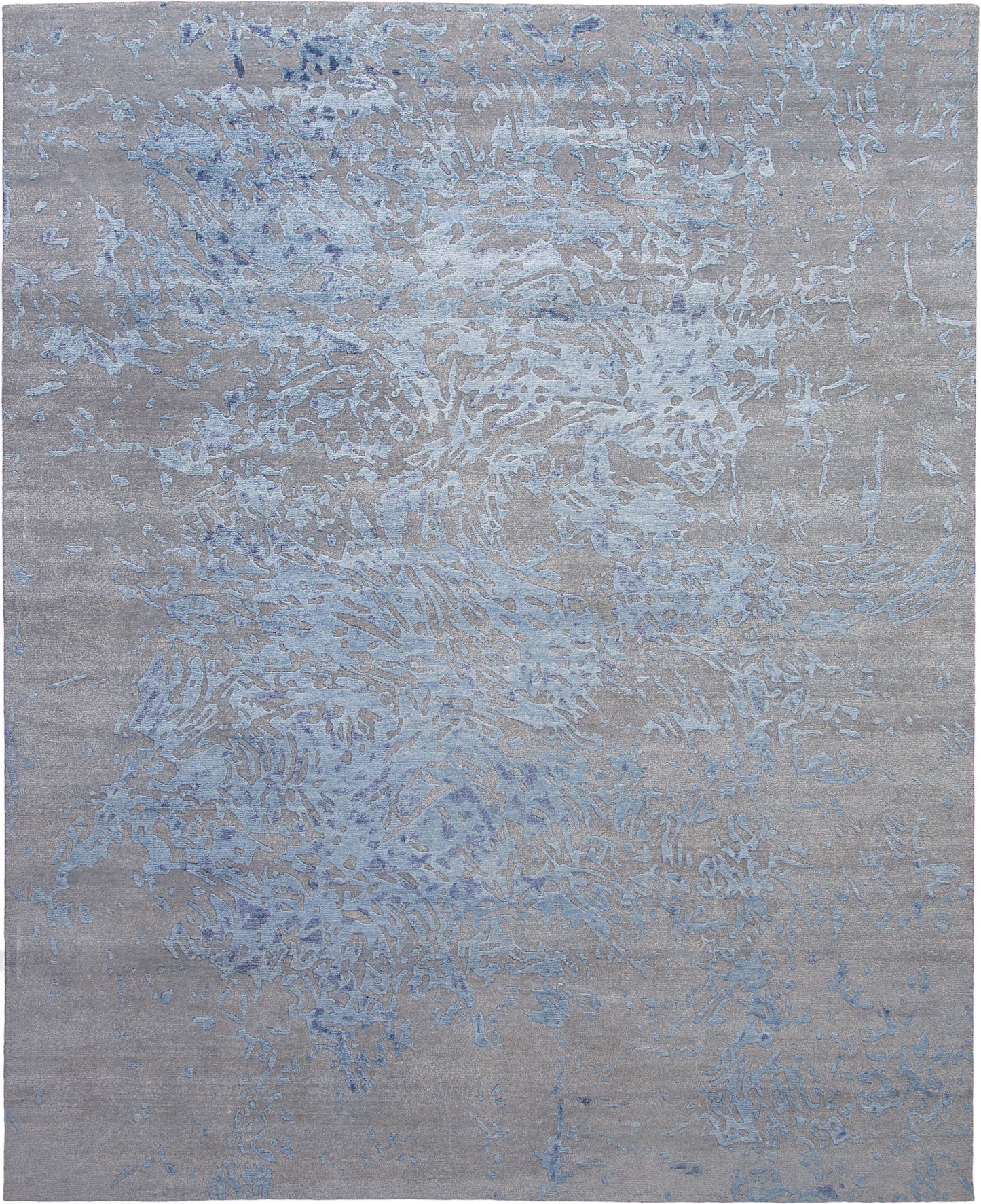 Nourison Home Silk Shadows SHA18 Grey Blue  Contemporary Knotted Rug
