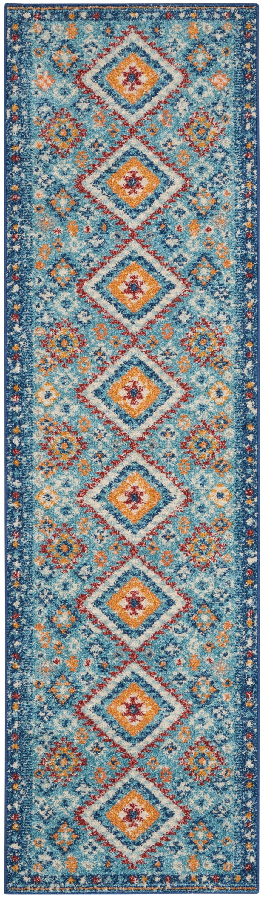 Nourison Home Passion PSN47 Blue Multicolor Transitional Machinemade Rug