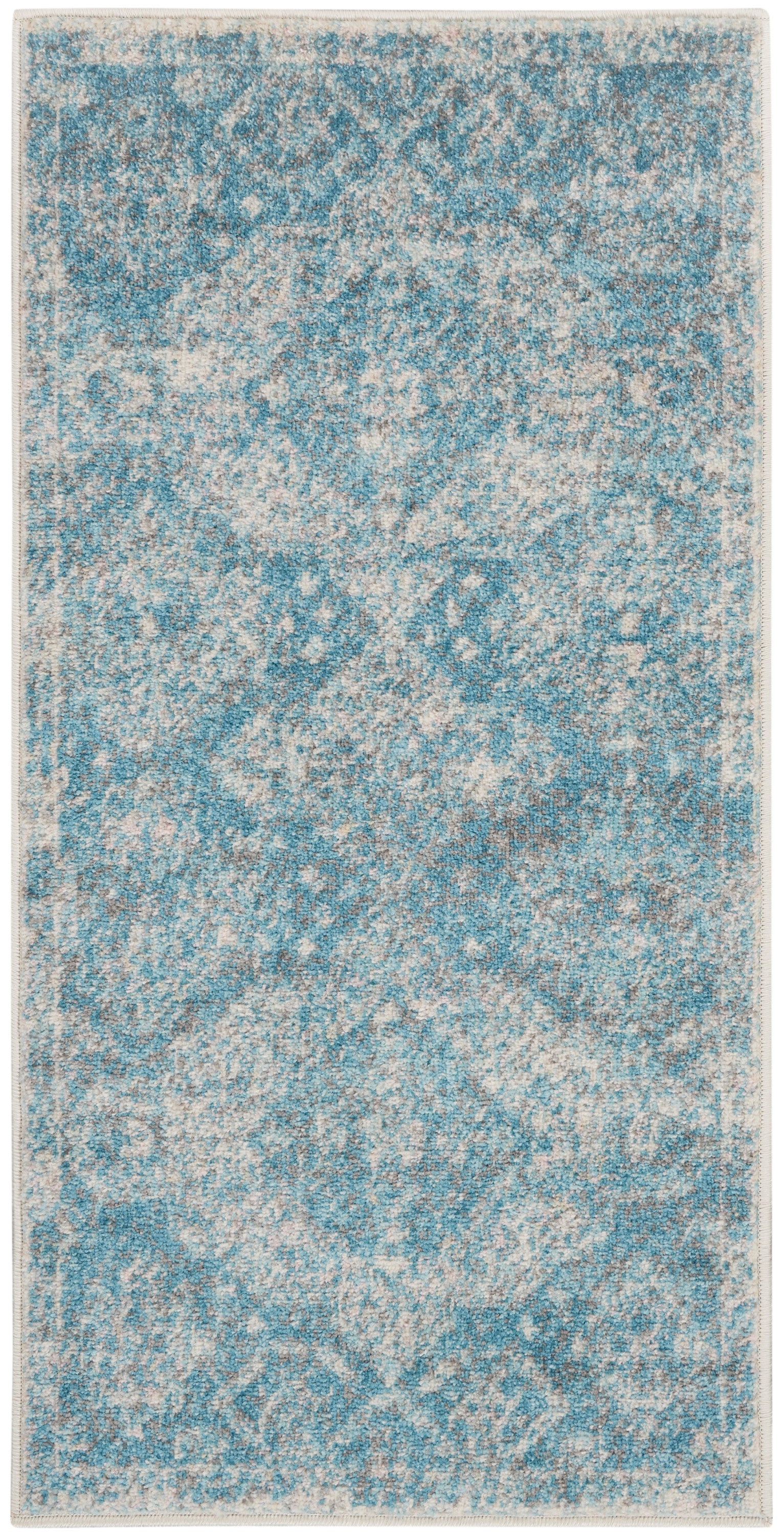 Nourison Home Tranquil TRA13 Lt.Blue Ivory Traditional Machinemade Rug
