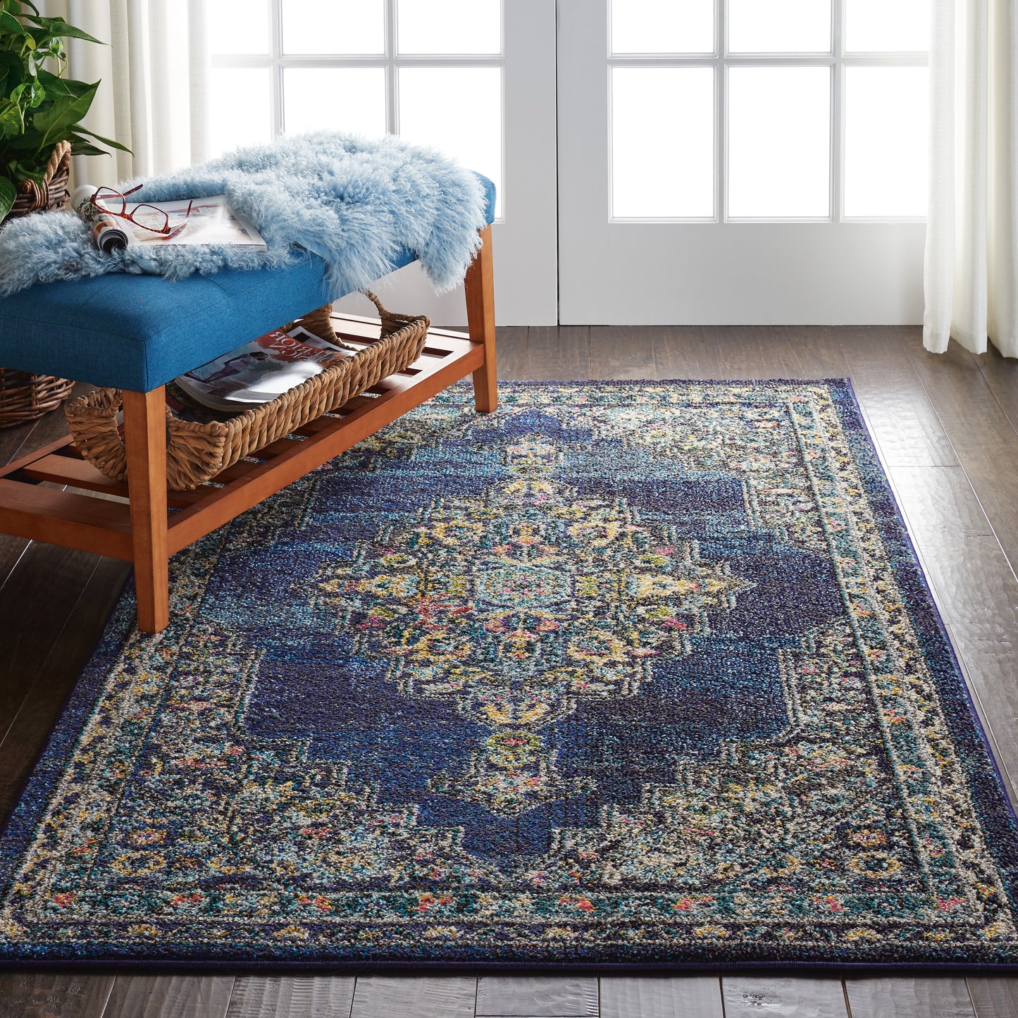 Nourison Home Passionate PST01 Navy  Traditional Machinemade Rug