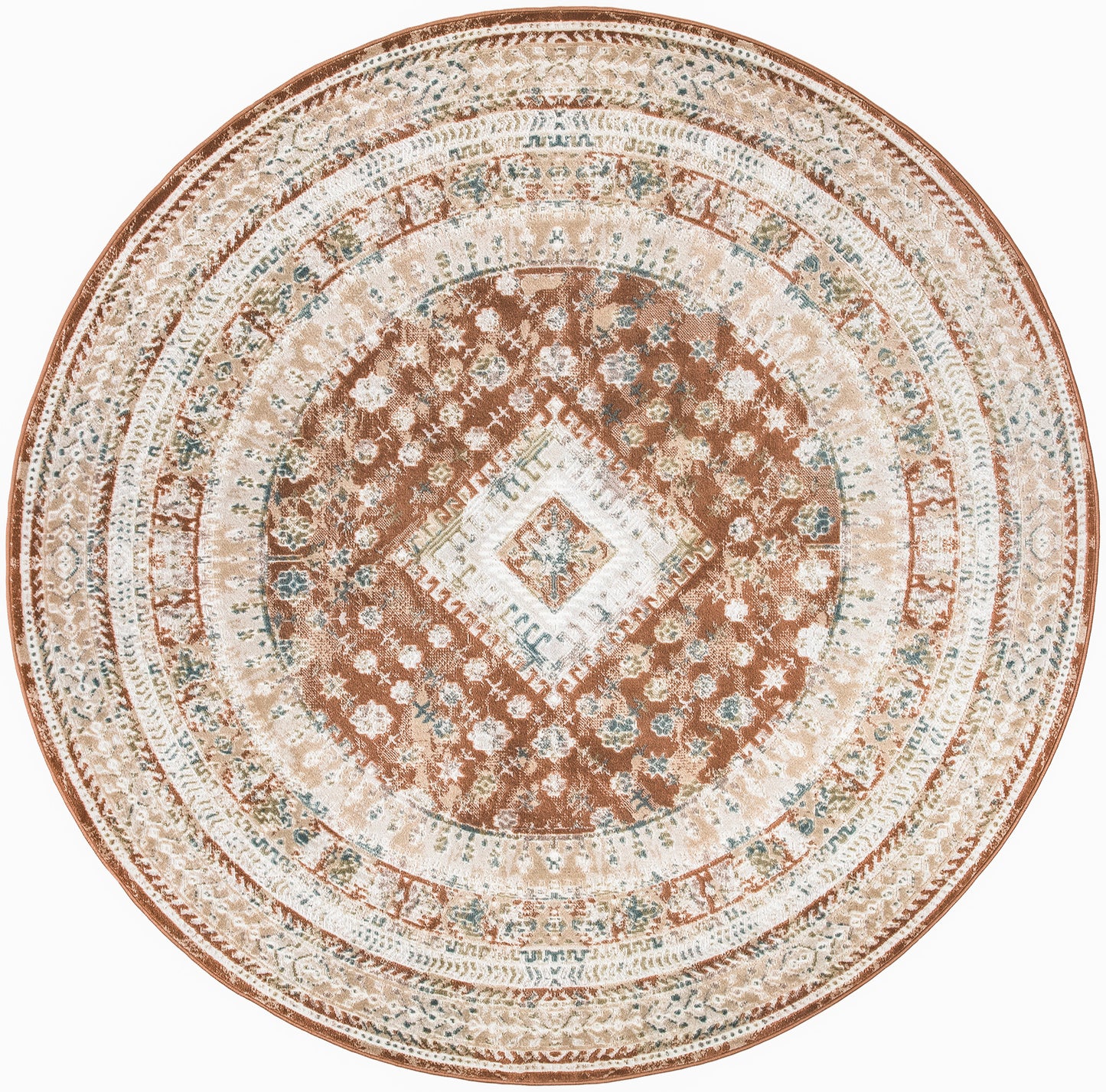 Nourison Home Thalia THL04 Rust Multicolor  Transitional Machinemade Rug