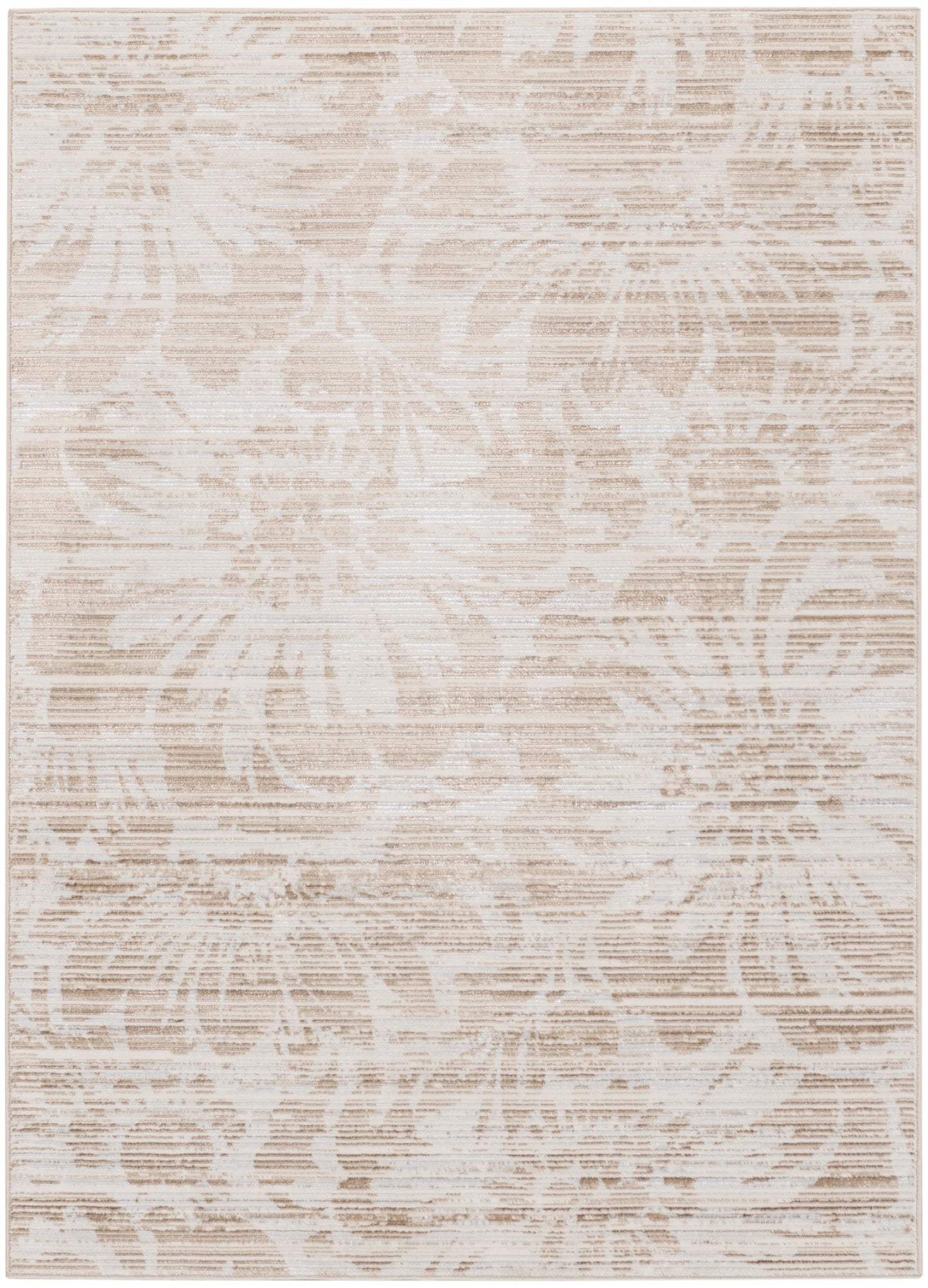 Inspire Me! Home Décor Iliana ILI02 Ivory Grey with Gold Accents  Contemporary Machinemade Rug