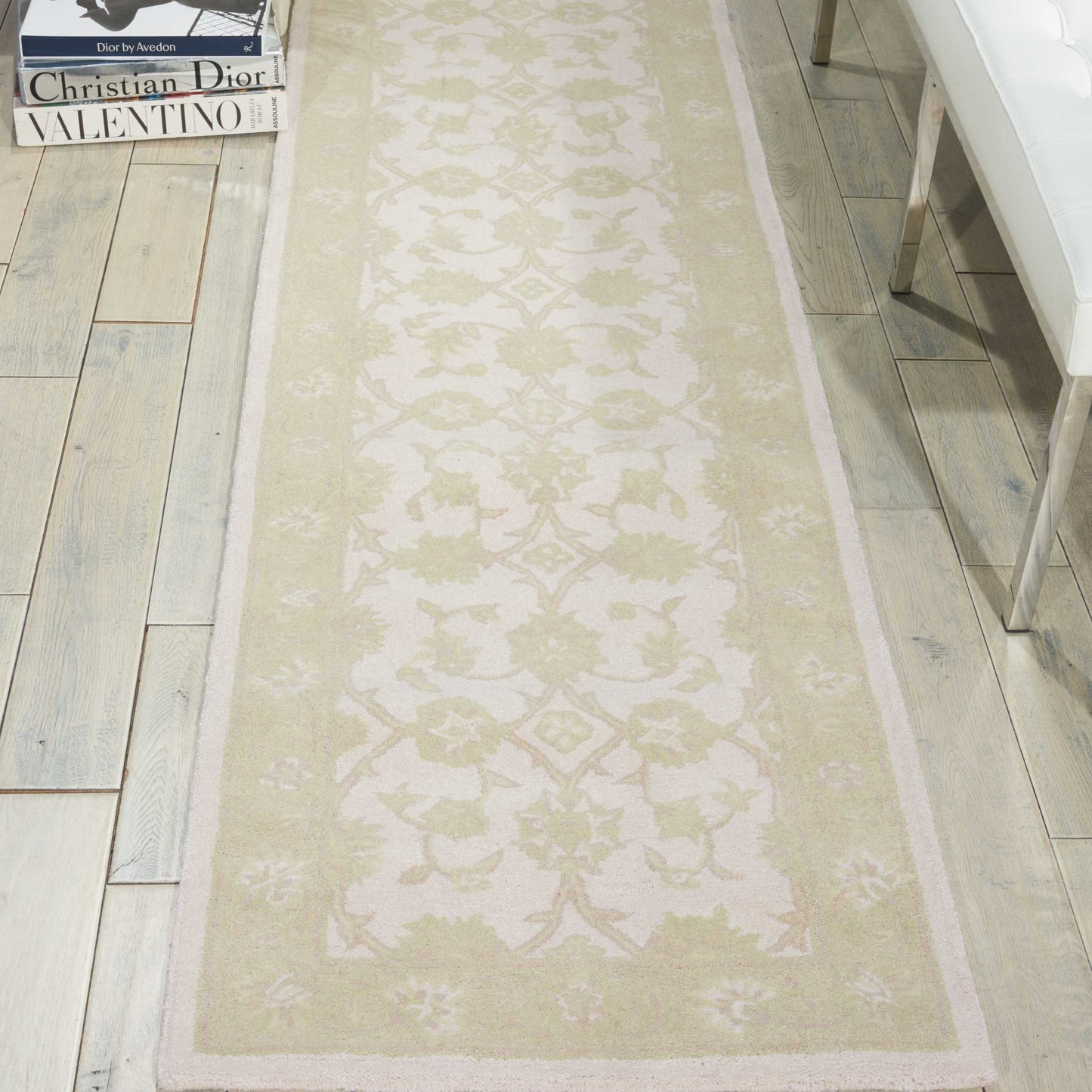 Nourison Home Zephyr ZEP01 Ivory Green  Traditional Tufted Rug