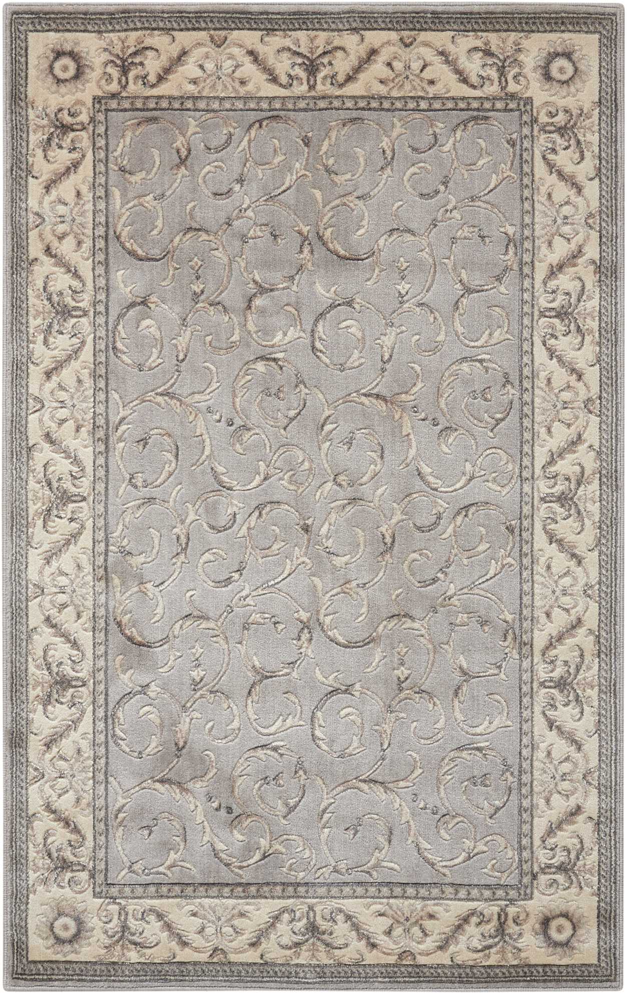 Nourison Home Somerset ST02 Silver Traditional Machinemade Rug