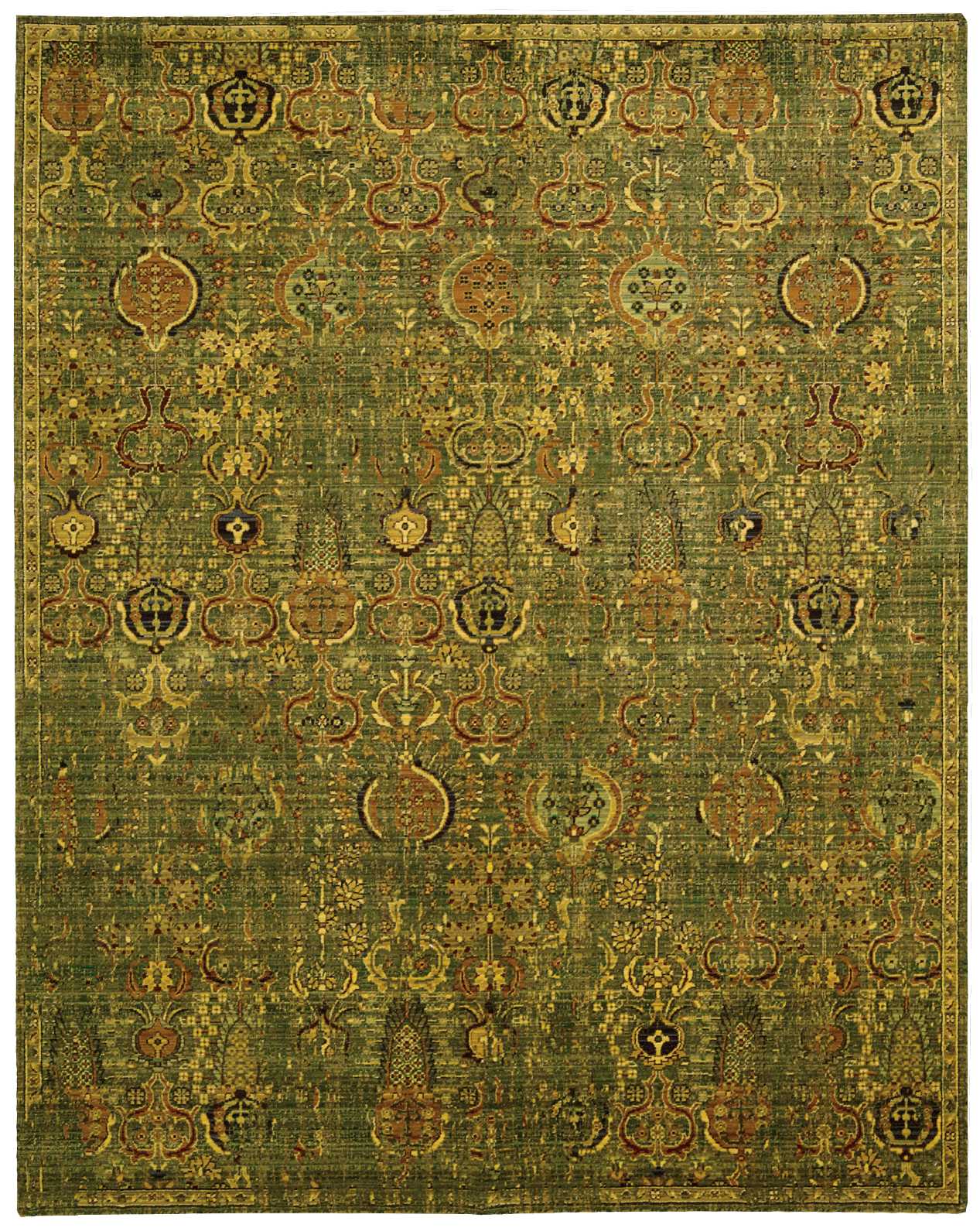 Nourison Home Timeless TML11 Green Gold  Traditional Loom Rug