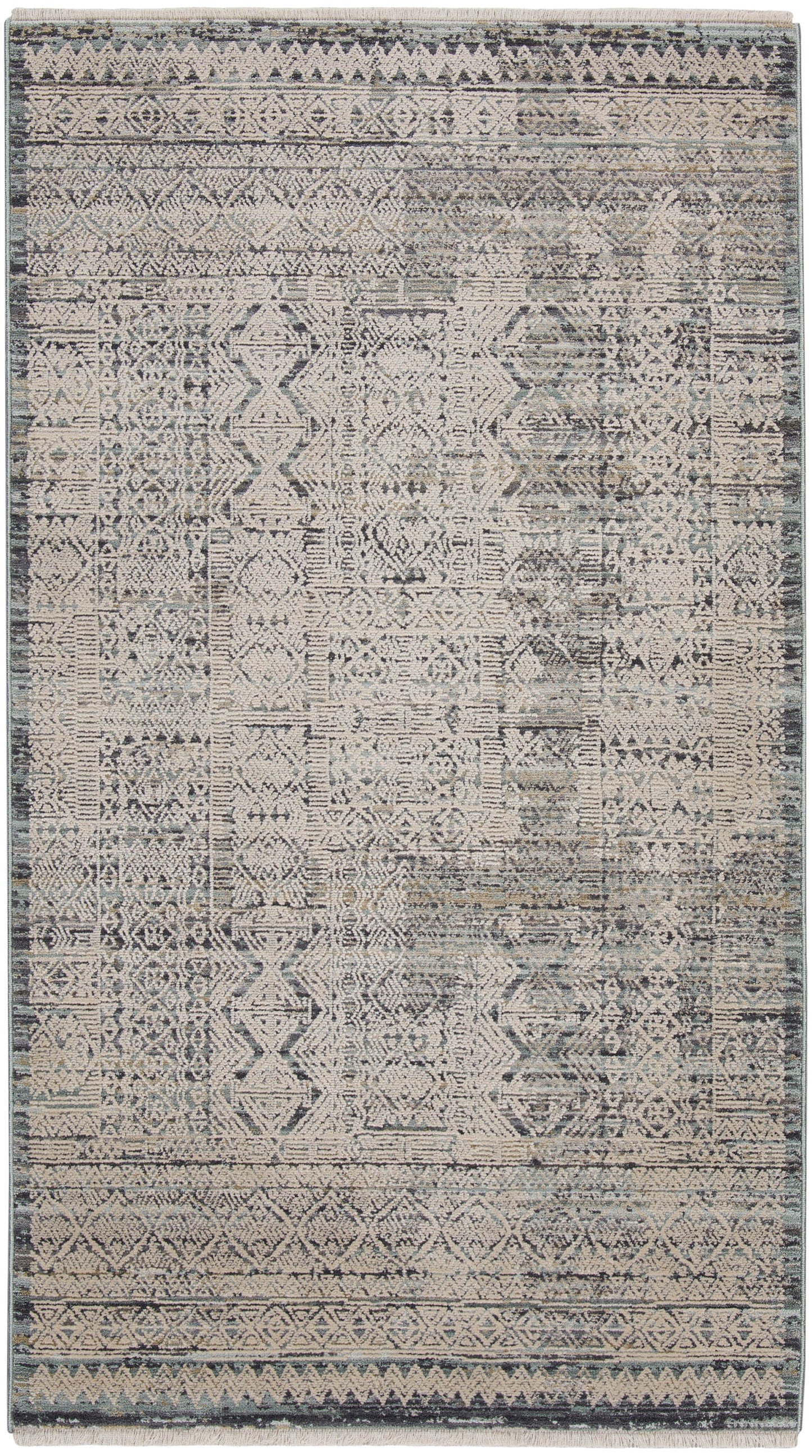Nourison Home Lynx LNX06 Ivory Blue  Transitional Machinemade Rug