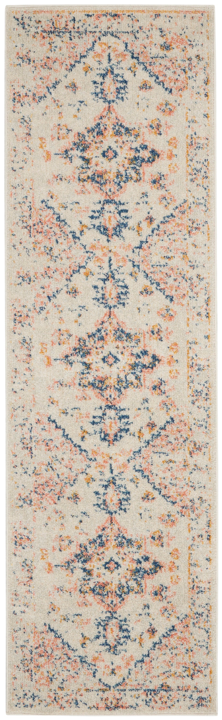 Nourison Home Tranquil TRA06 Ivory Multicolor  Traditional Machinemade Rug