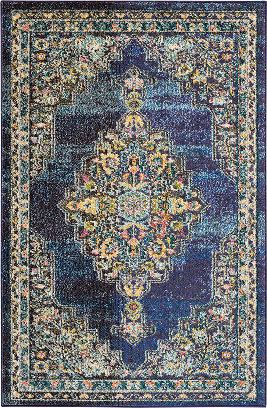 Nourison Home Passionate PST01 Navy Traditional Machinemade Rug