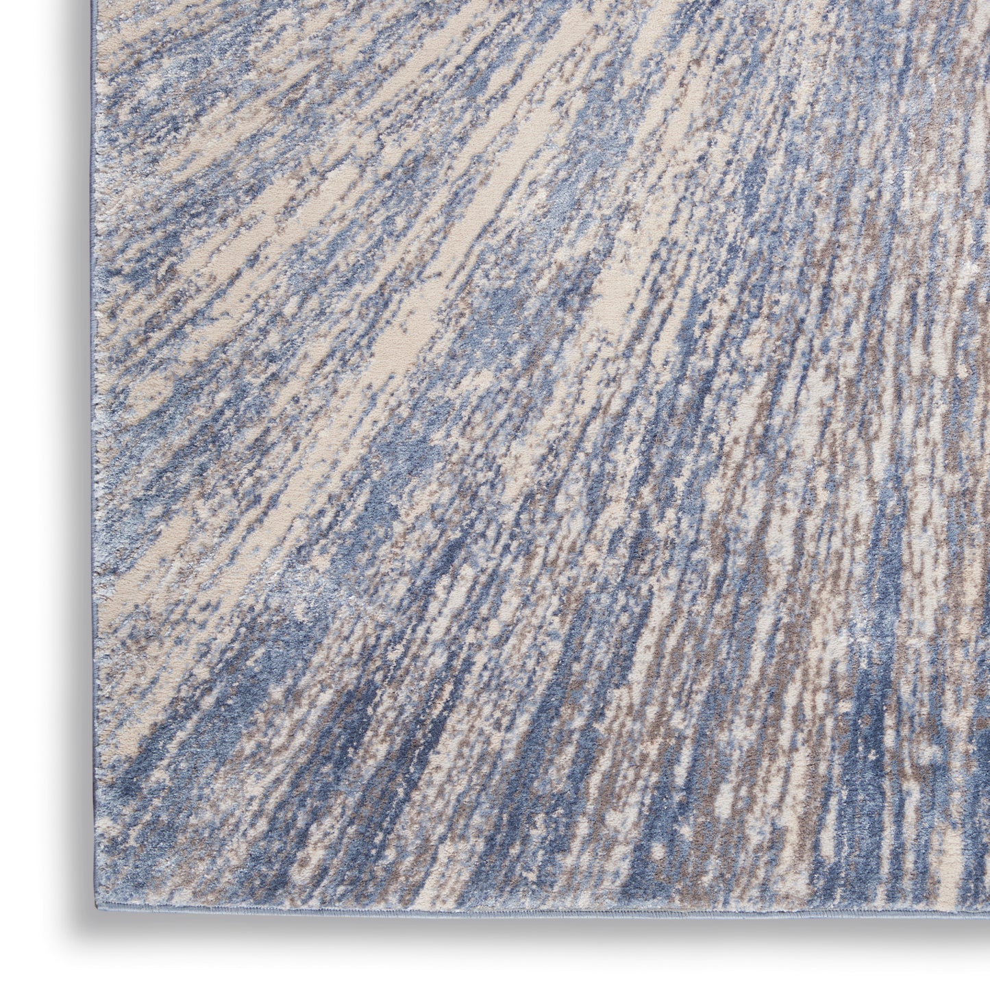 Nourison Home Silky Textures SLY05 Blue Grey  Contemporary Machinemade Rug