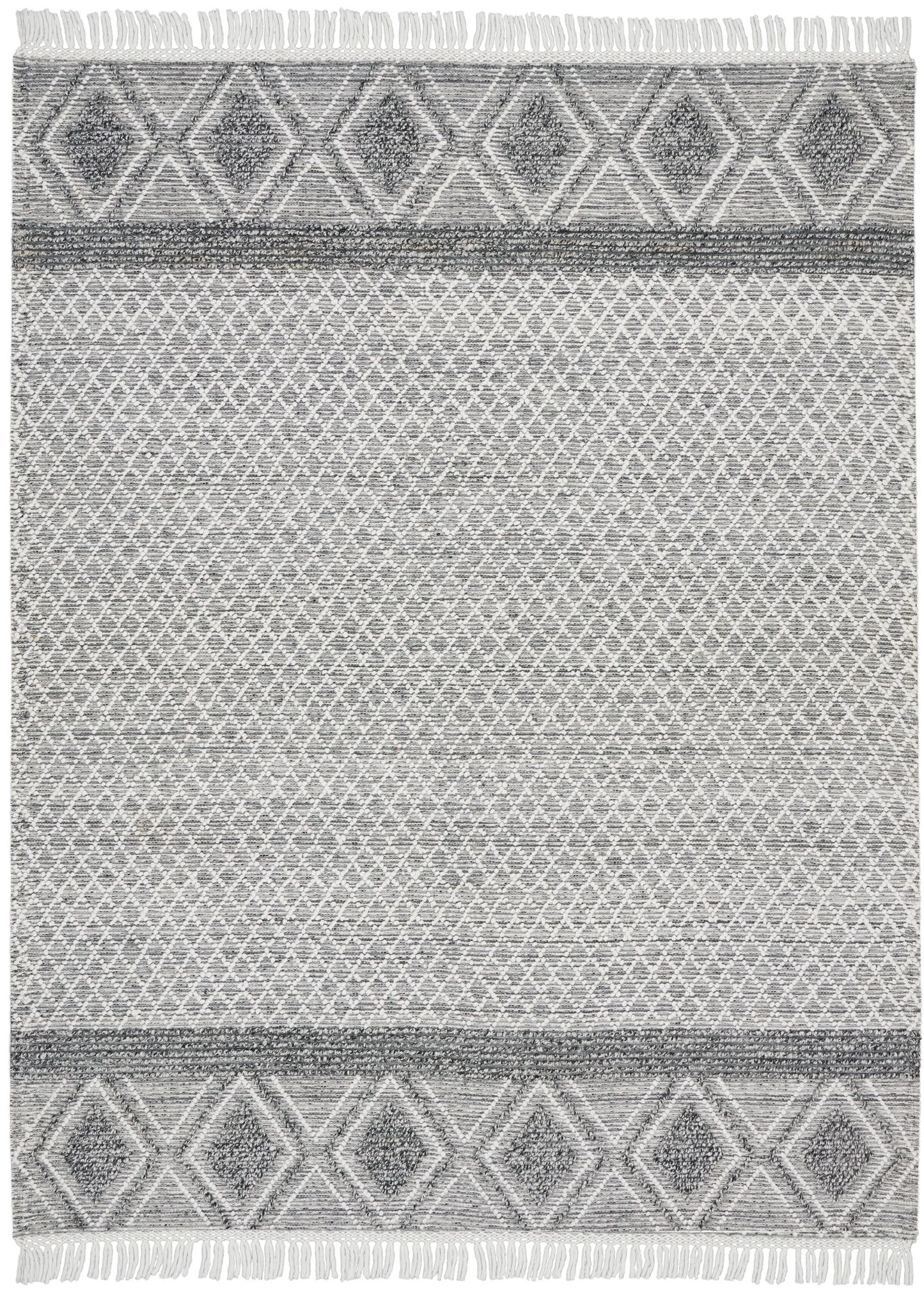 Nicole Curtis Series 3 SR303 Grey Ivory  Contemporary Woven Rug