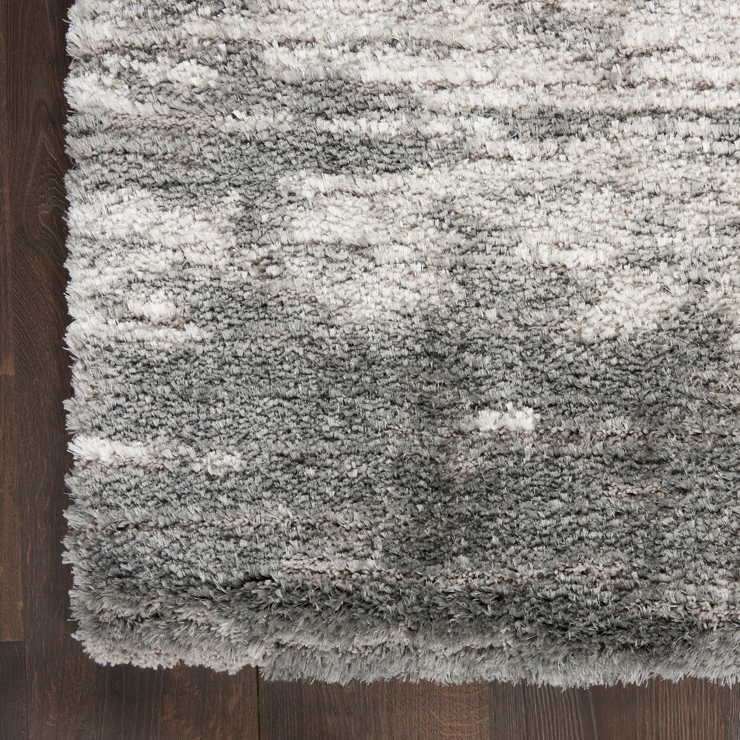 Nourison Home Dreamy Shag DRS02 Charcoal Ivory  Contemporary Machinemade Rug