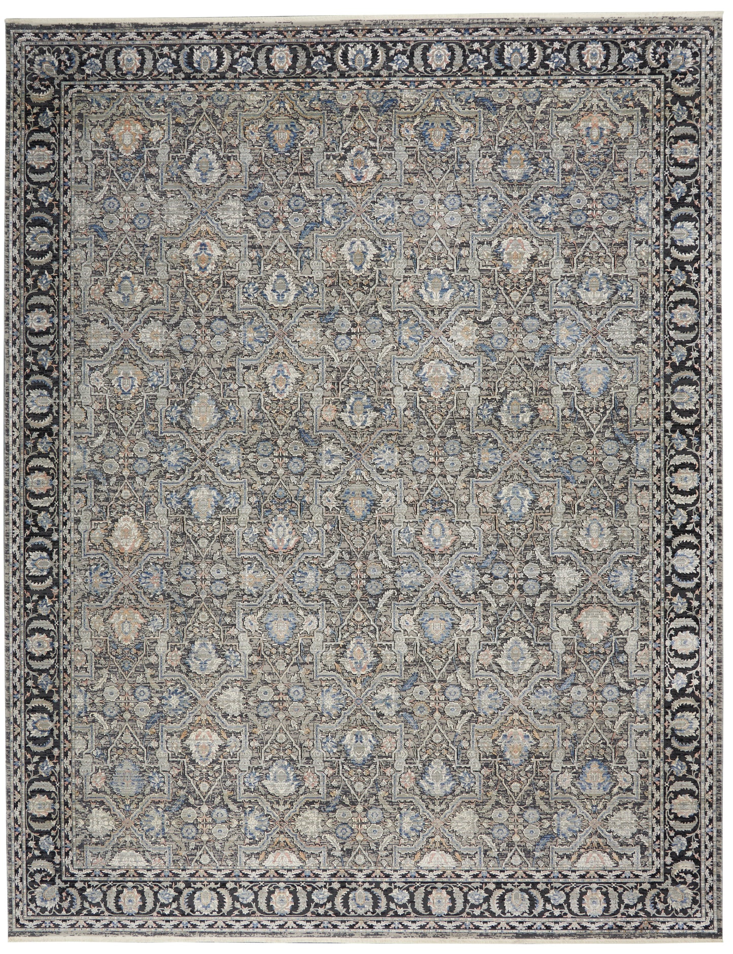 Nourison Home Starry Nights STN10 Grey Navy  Traditional Woven Rug