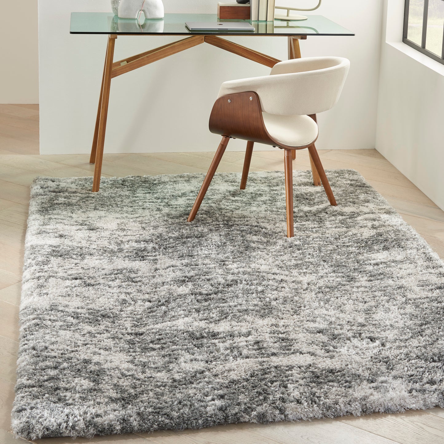 Nourison Home Dreamy Shag DRS04 Charcoal Grey  Contemporary Machinemade Rug