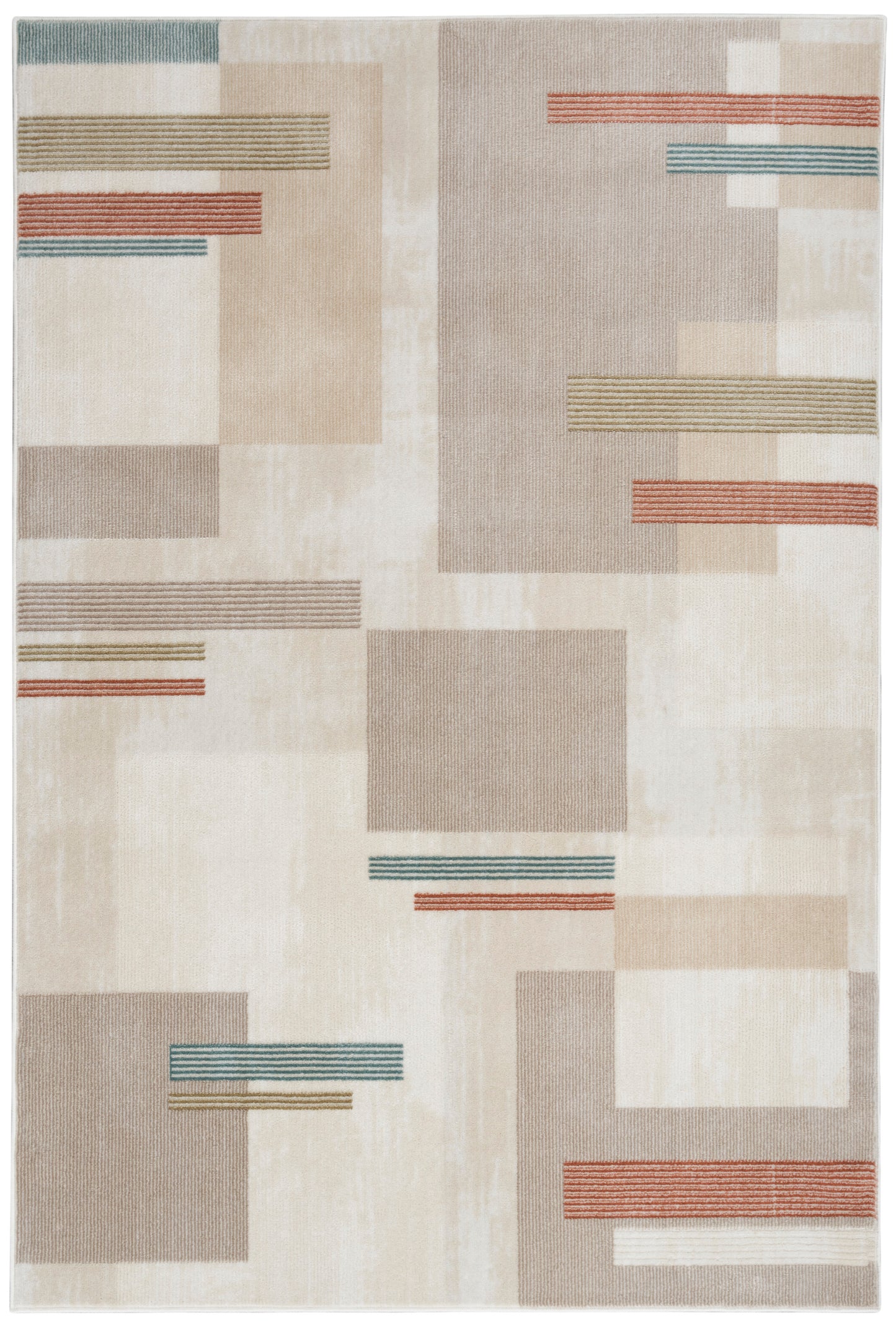 Nourison Home Thalia THL02 Ivory Multicolor  Contemporary Machinemade Rug