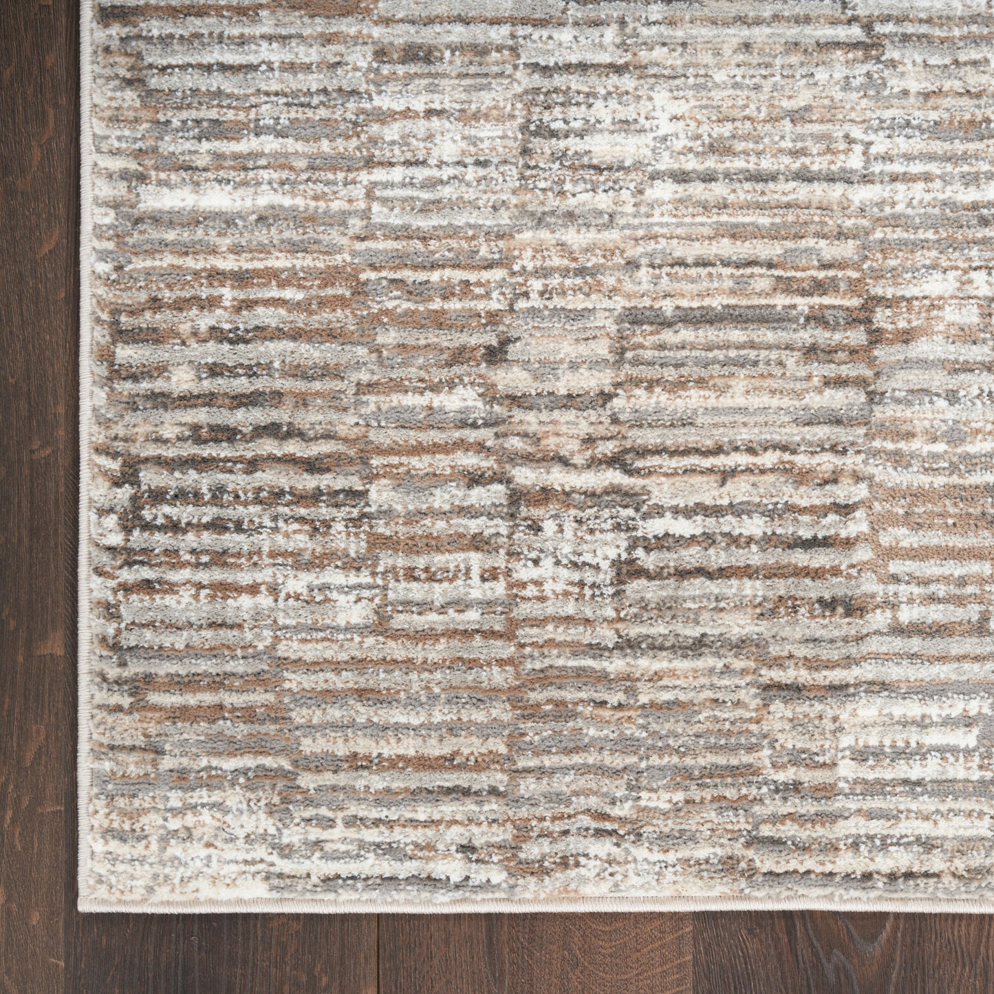 Nourison Home Sustainable Trends SUT06 Ivory Mocha  Contemporary Machinemade Rug