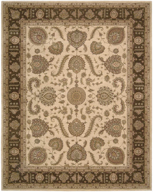 Nourison Home Heritage Hall HE19 Beige  Traditional Tufted Rug