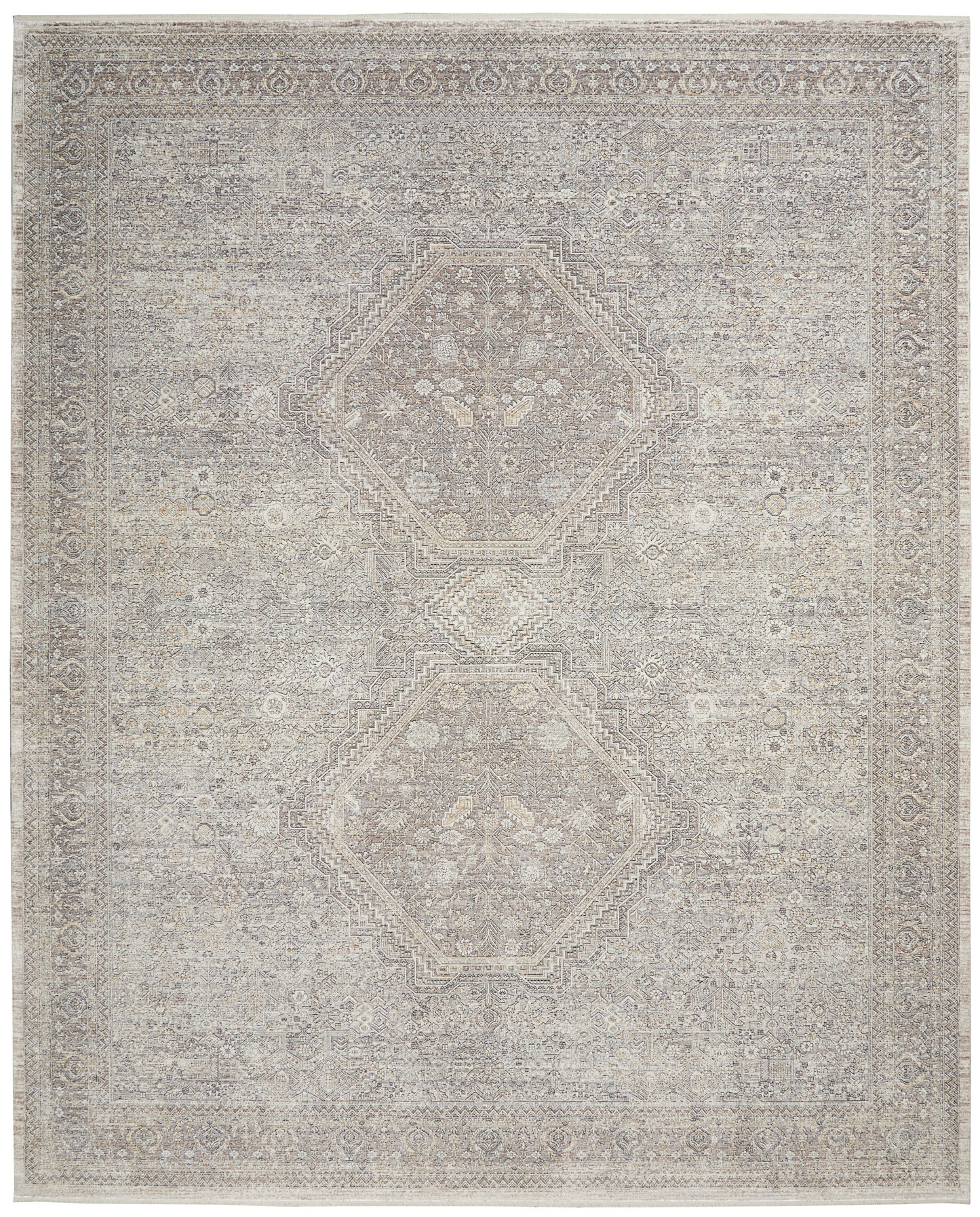 Nourison Home Starry Nights STN04 Cream Grey  Traditional Woven Rug