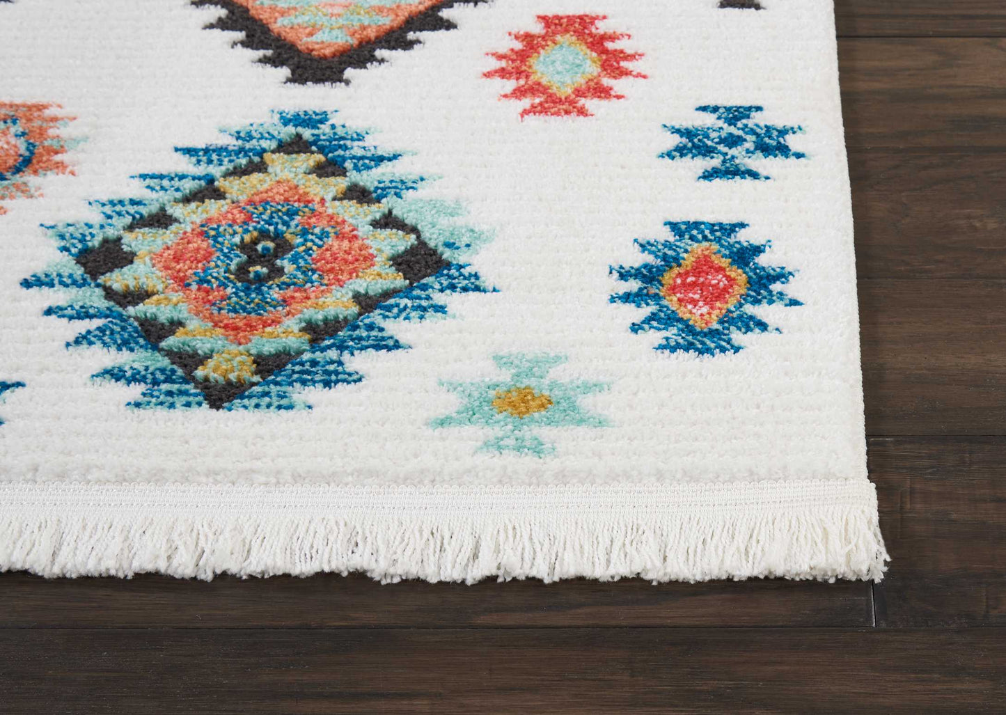 Nourison Home South Western NAV07 White  Transitional Machinemade Rug